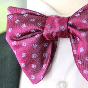 Men's Self-tied Bow Tie 100%Silk Big Butterfly Purple‎ S720